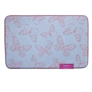 Juicy Couture Home Pink Butterfly Memory Foam Bath Rug Mat